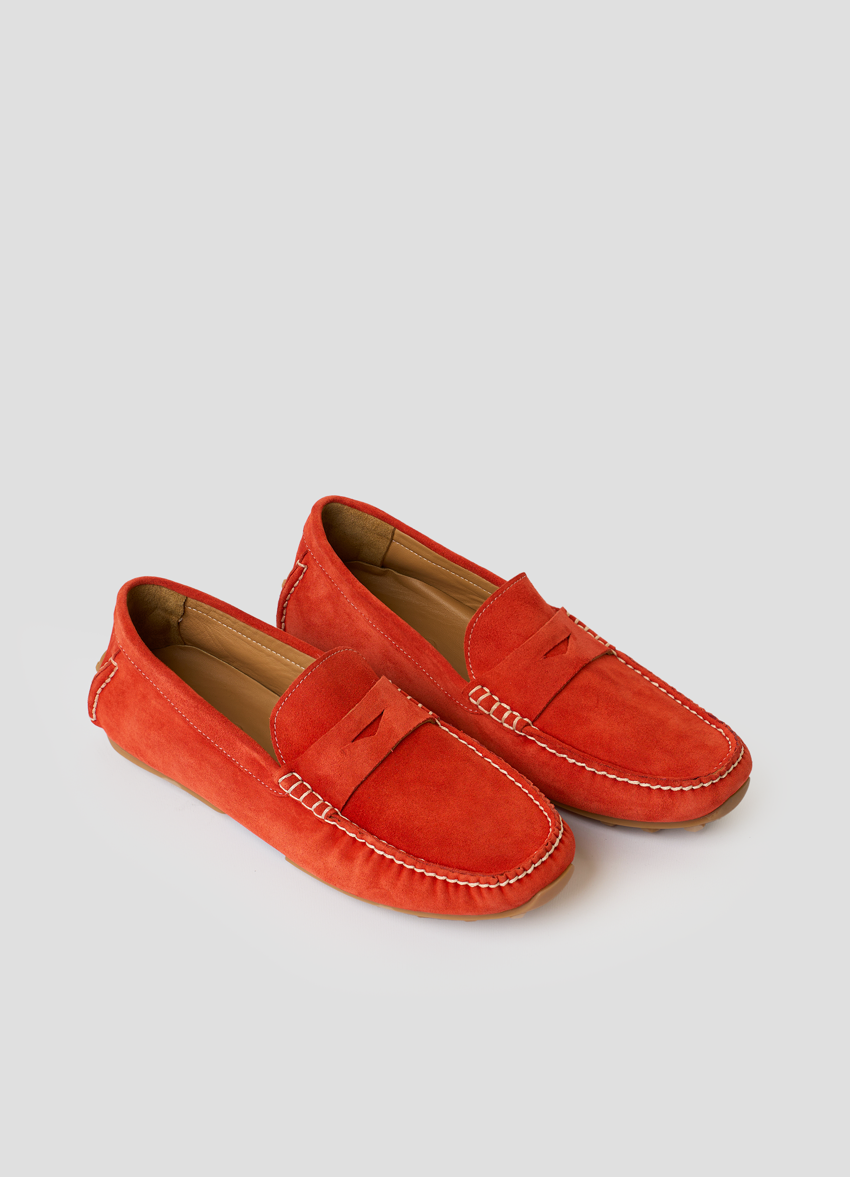 Driving Shoes - Orange Red