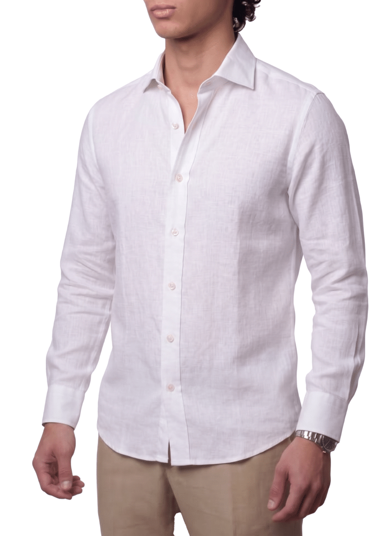 slim linen shirt